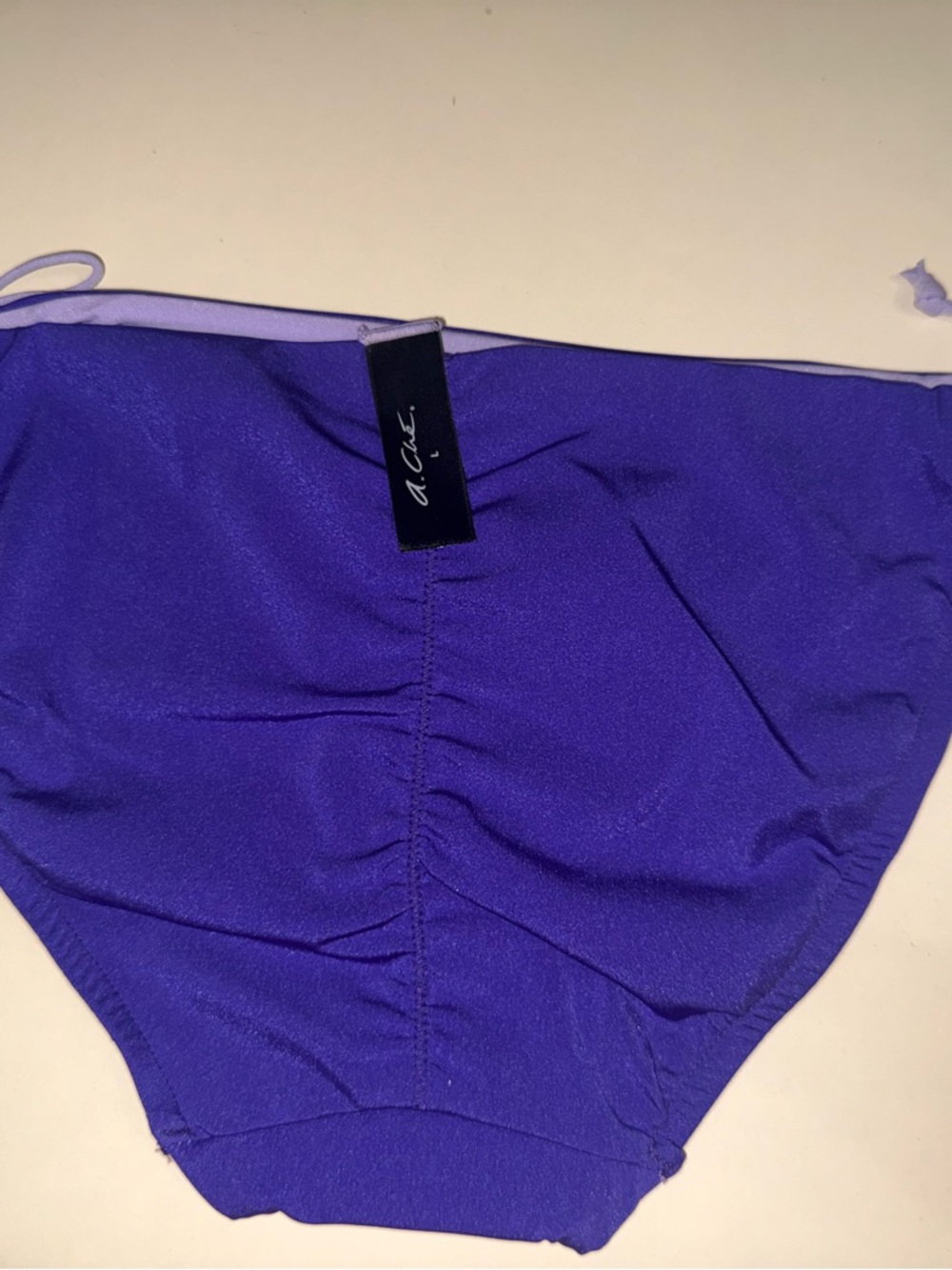Purple Tie-Side Women's Bikini Bottom - Picture 2 of 2